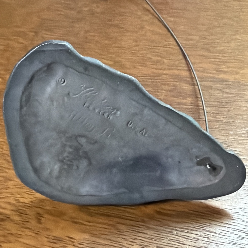 Vintage Hudson Pewter Floating Butterfly Figurine Wire Suspended Metal Base - Picture 7 of 10